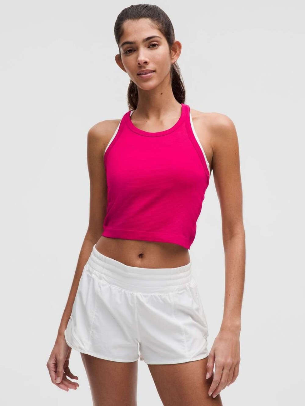 Lululemon Swiftly Tech Cropped Racerback Tank Top 2.0 Passionate / Passionate